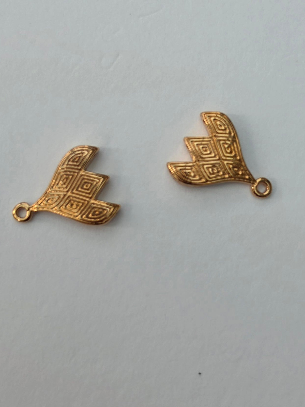 Gold Coloured Multi-Hole Fan Jewellery Connectors – 2 Pieces