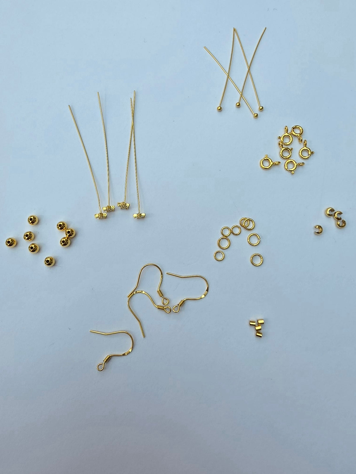 Gold Plated 925 Sterling Silver Jewellery Findings – Mixed Components Lot