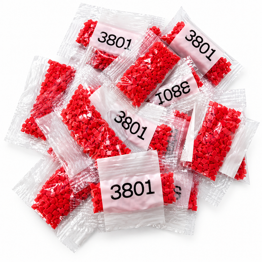 Diamond Painting Square Drills – DMC 3801 – 19 Small Packs