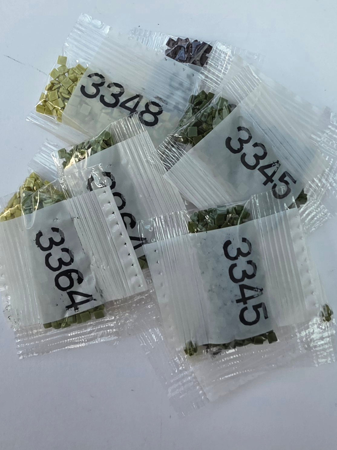 Diamond Painting Square Drills – Mixed DMC Green Shades – Clearance Lot