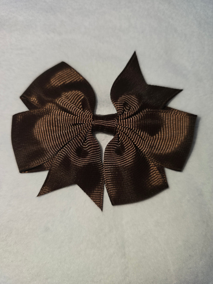 Small hair bows darker colours