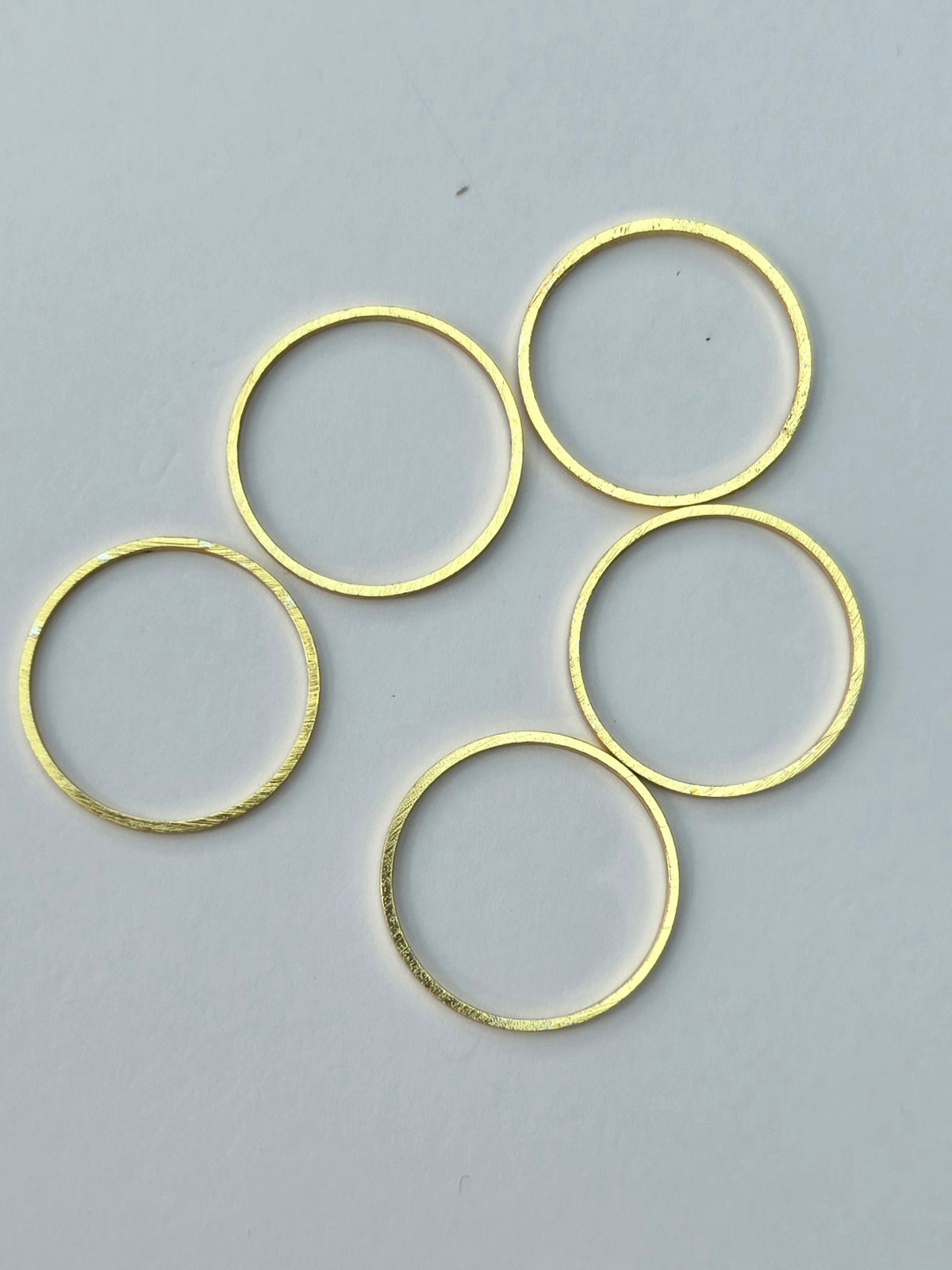 Gold Coloured Circular Bead Weaving Frames – 5 Pieces