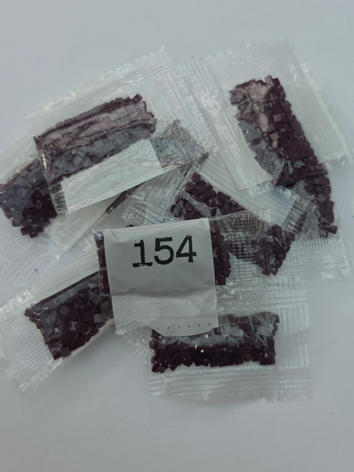 DMC 154 Dark Plum Square Diamond Painting Drills – 11 Bags