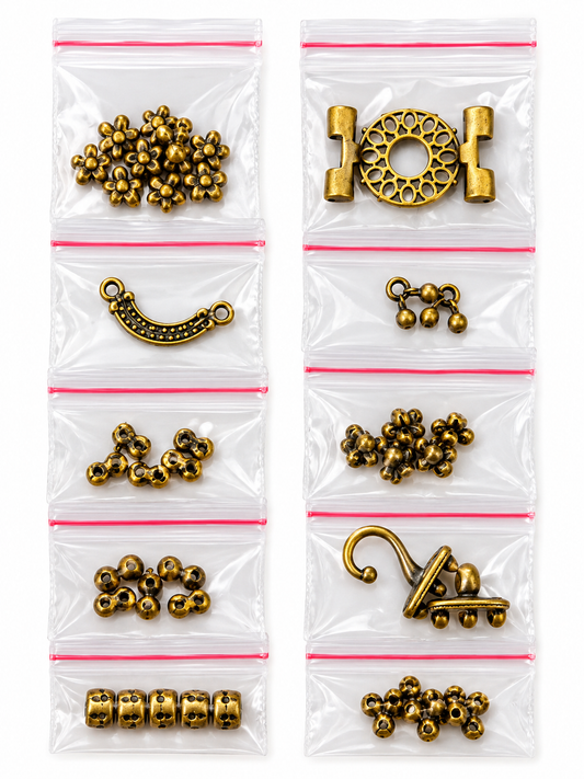 Antique Bronze Jewellery Findings & Connectors – Mixed 10 Pack Lot