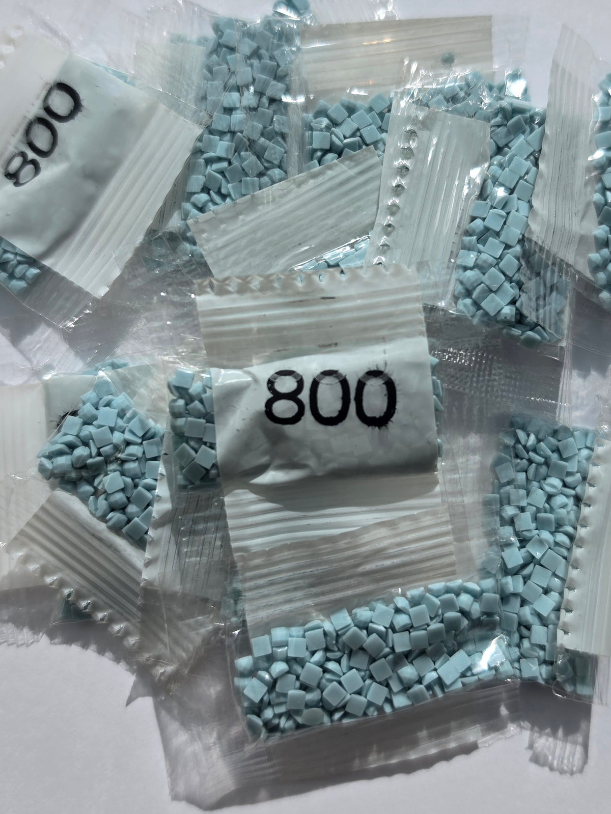 DMC 800 Pale Delft Blue Square Diamond Painting Drills – 15 Packets