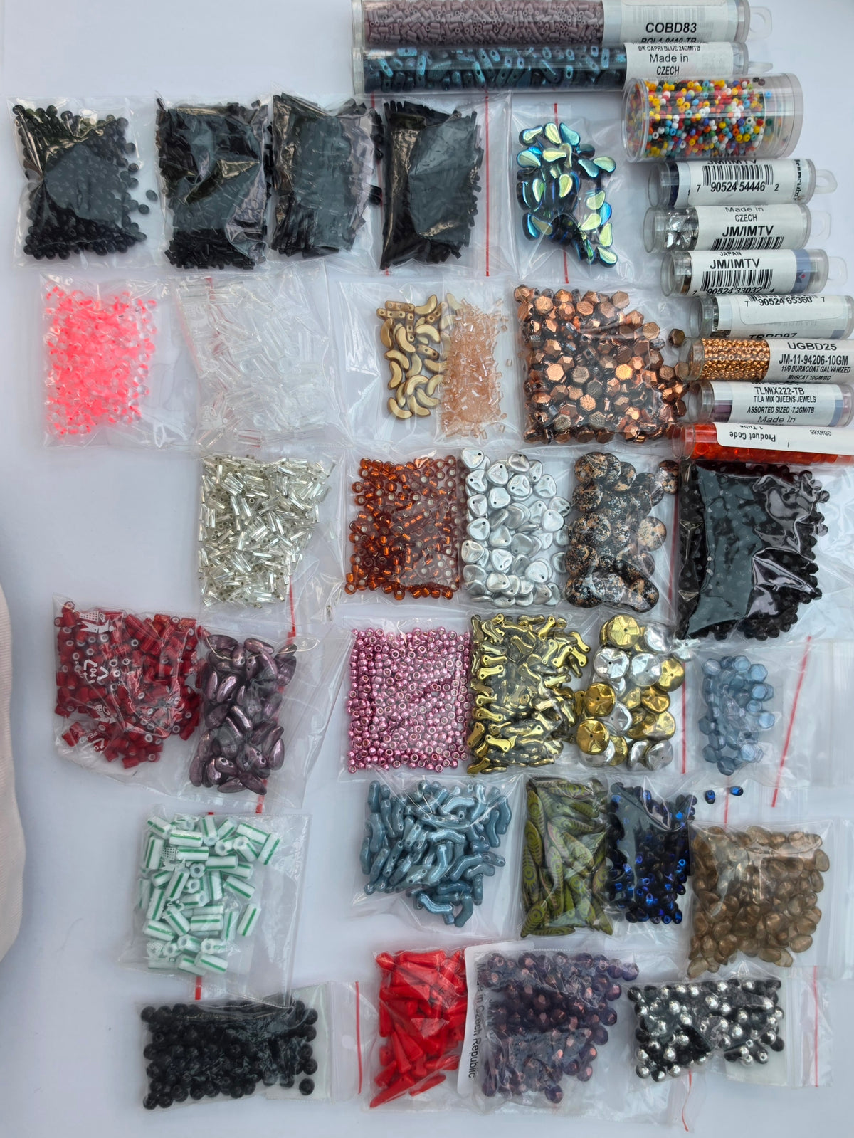 Large Mixed Czech Glass Bead & Seed Bead Clearance Job Lot