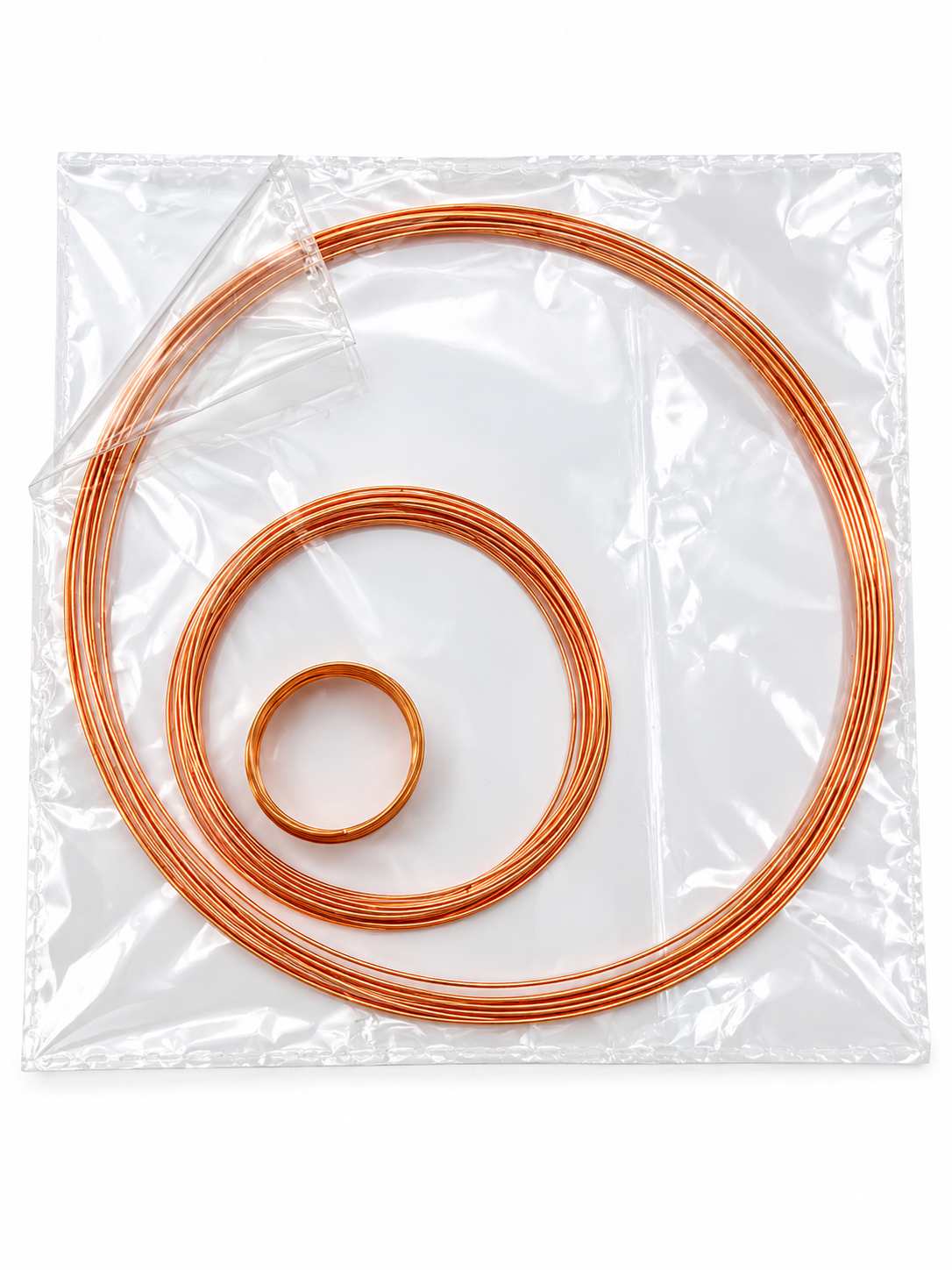 Copper Coloured Jewellery Making Wire – 3 Assorted Coils