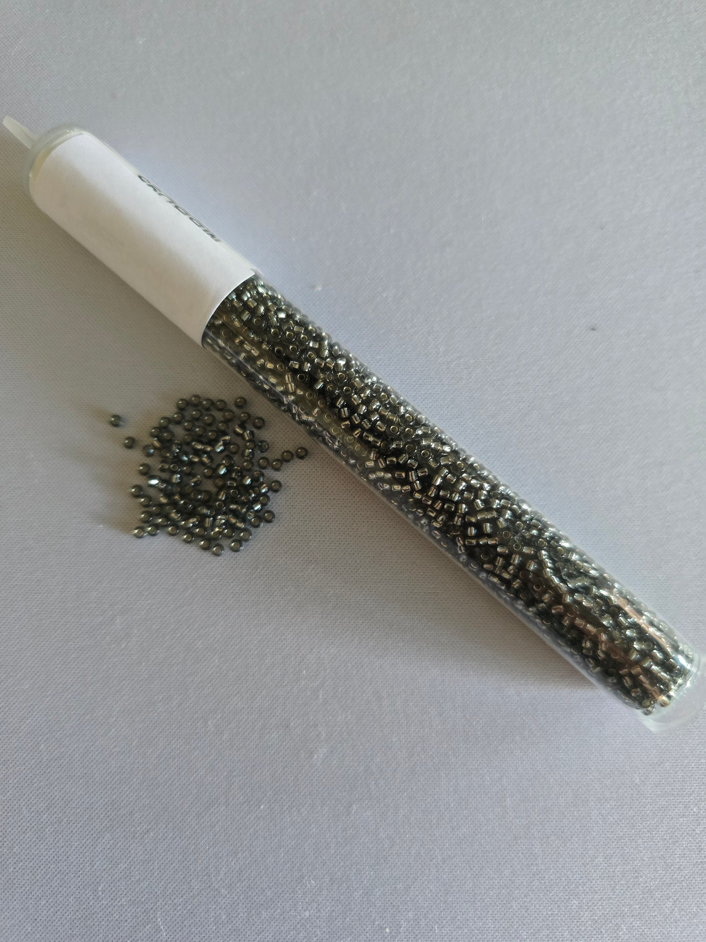 Grey Sparkle Seed Bead