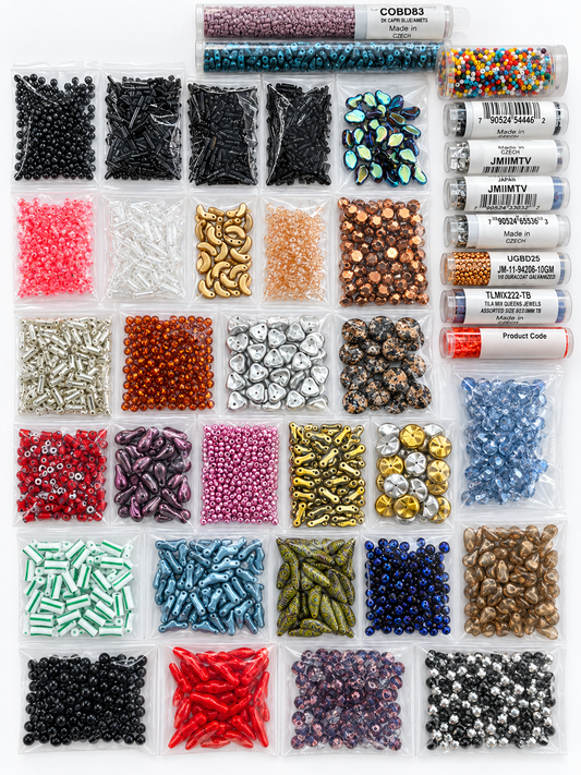Large Mixed Czech Glass Bead & Seed Bead Job Lot