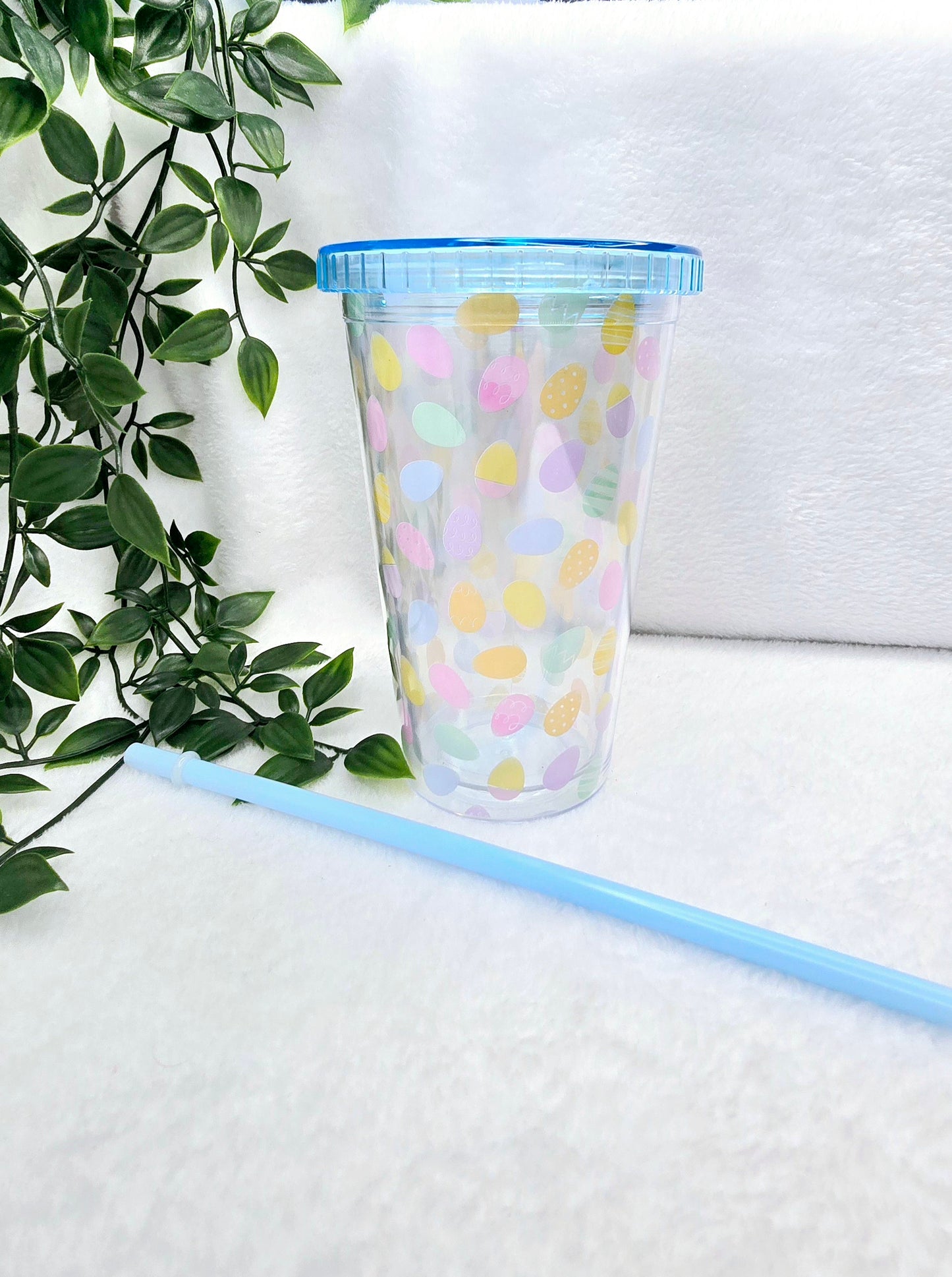 Easter Printed Tumbler with Straw