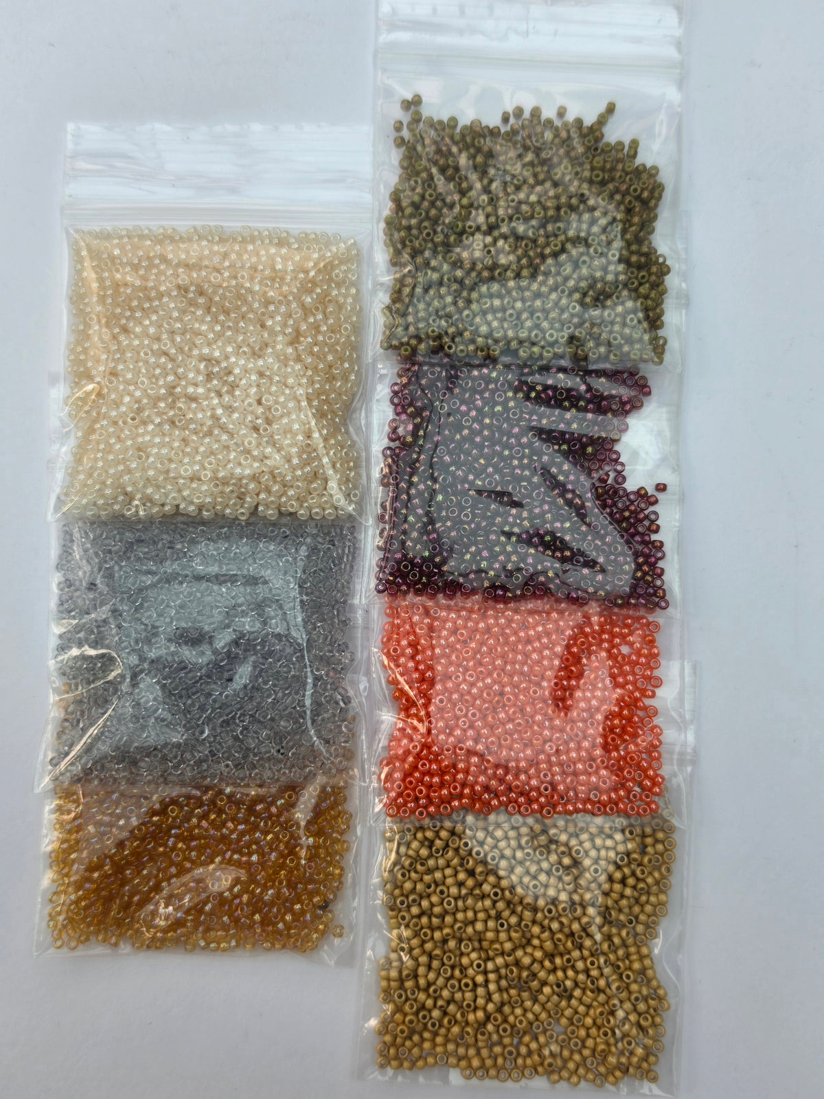 Czech Glass Round Seed Beads – Mixed Colours & Finishes – 7 Bags
