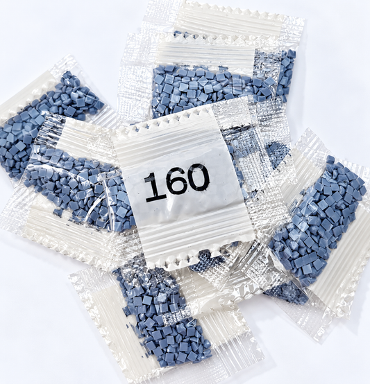 DMC 160 Grey Blue Square Diamond Painting Drills – 12 Bags