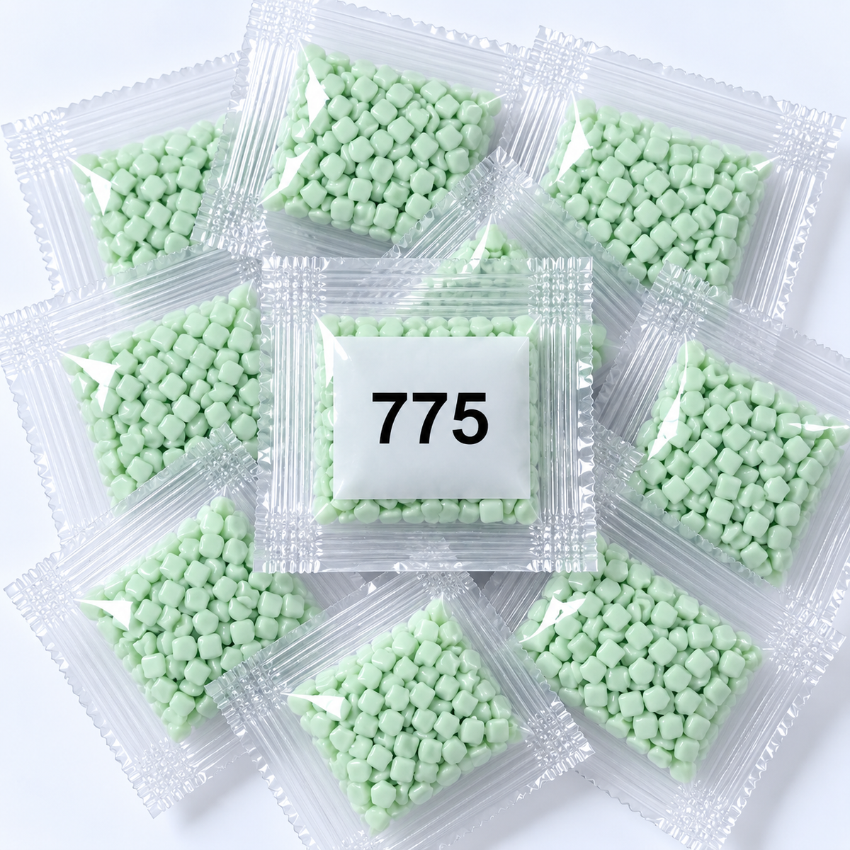 DMC 775 Pale Mint Green Square Diamond Painting Drills – 11 Bags