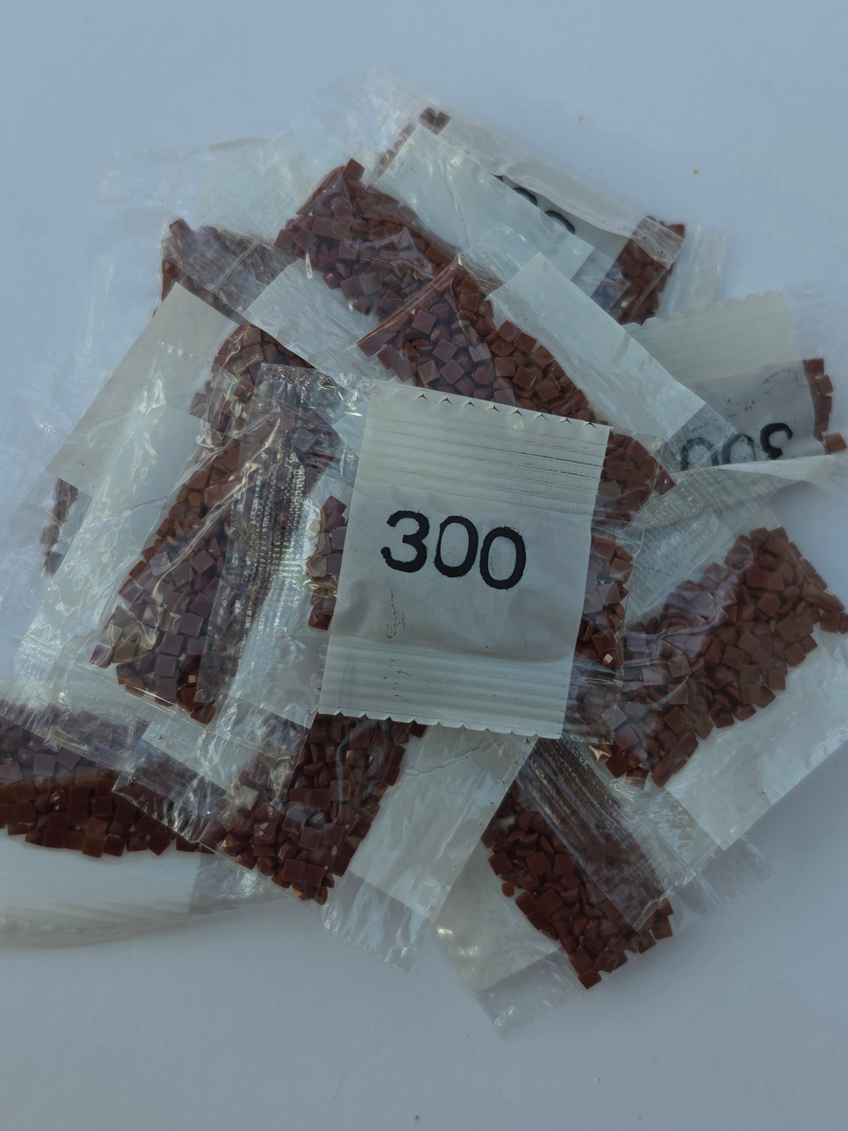 DMC 300 Mahogany Brown Square Diamond Painting Drills – 19 Bags