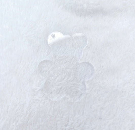 Acrylic clear Bear Keyring