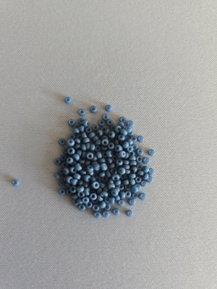 Matte Slate Blue Seed Beads