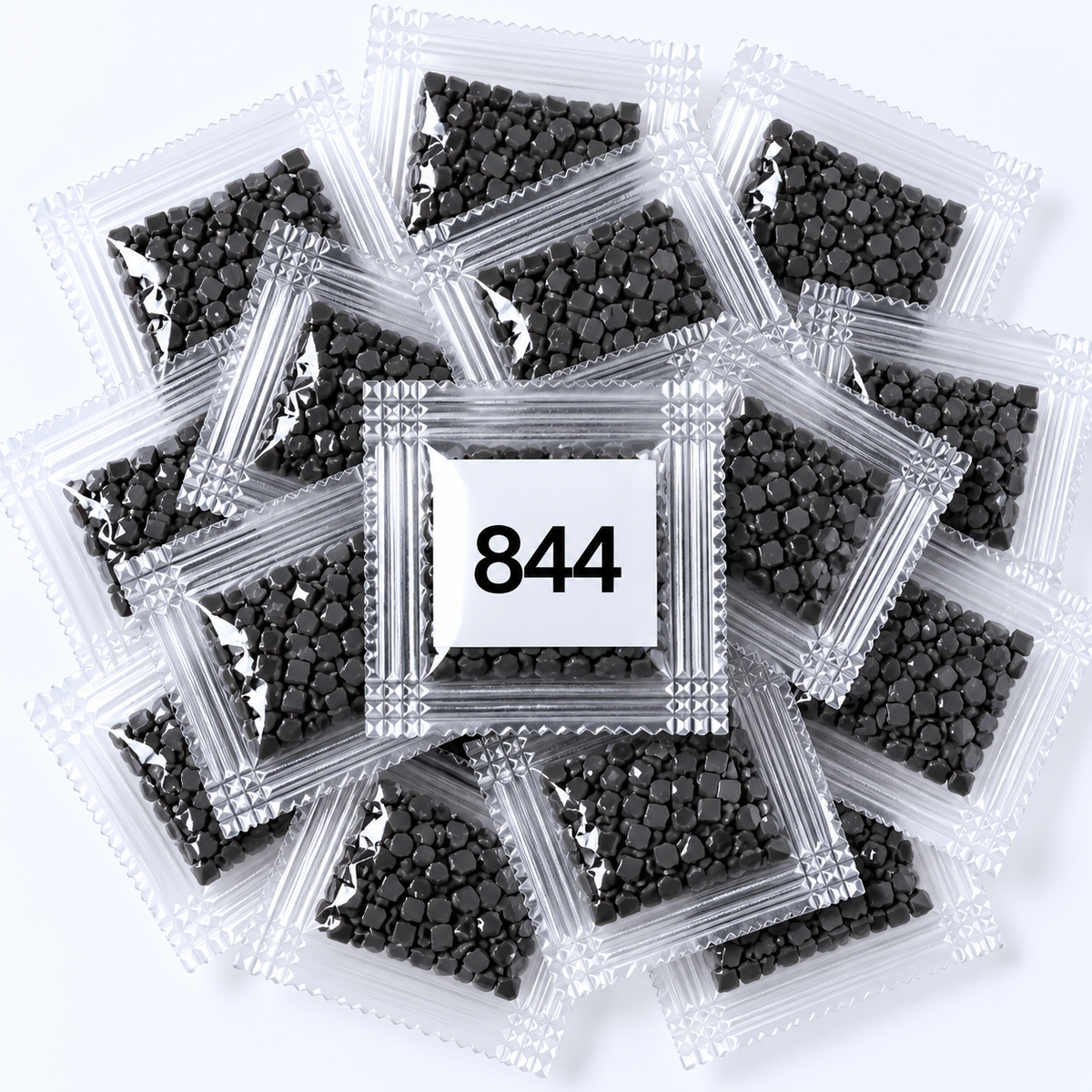 DMC 844 Dark Grey Square Diamond Painting Drills – 12 Bags