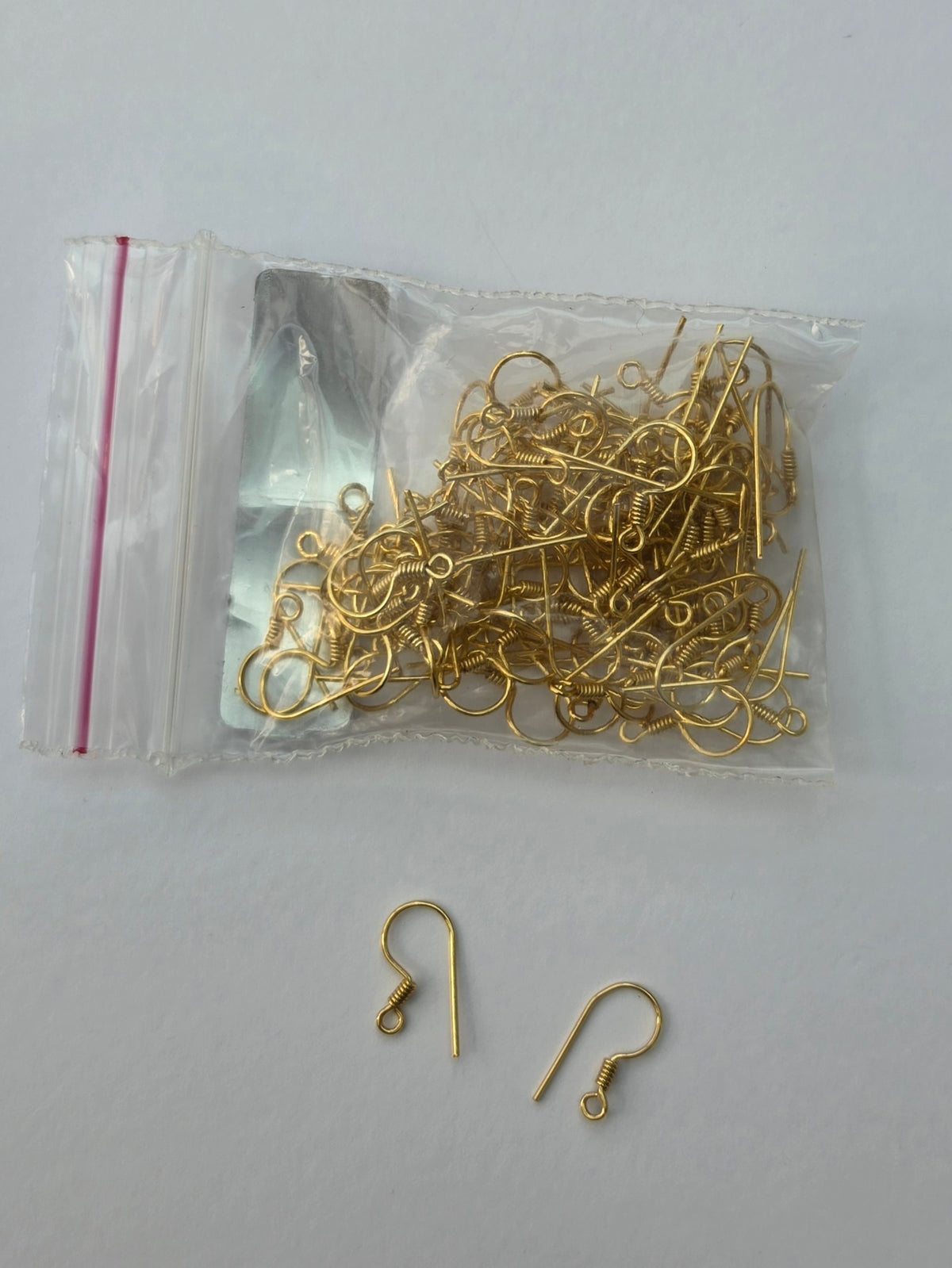 Gold Coloured Fish Hook Ear Wires – Large Jewellery Making Pack