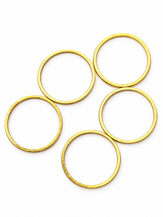 Gold Coloured Circular Bead Weaving Frames – 5 Pieces