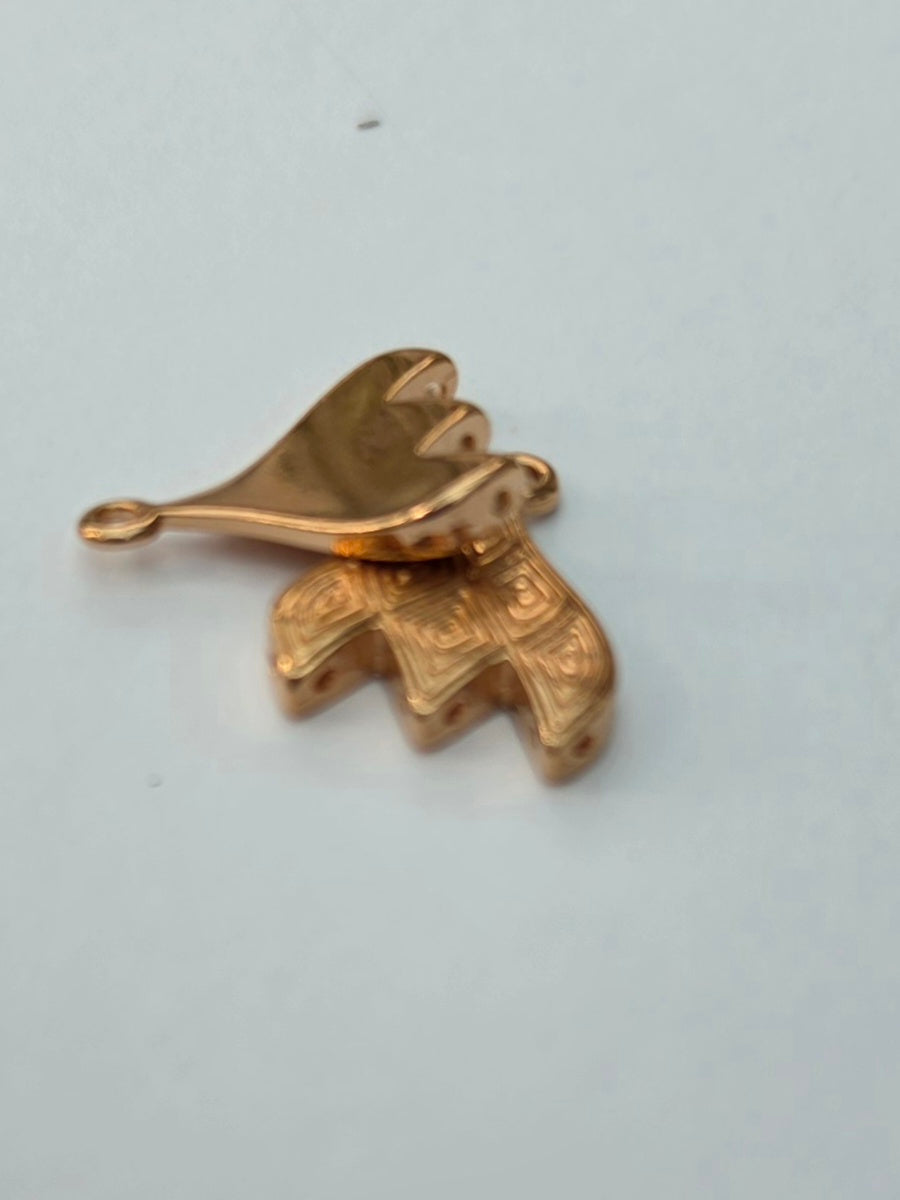 Gold Coloured Multi-Hole Fan Jewellery Connectors – 2 Pieces