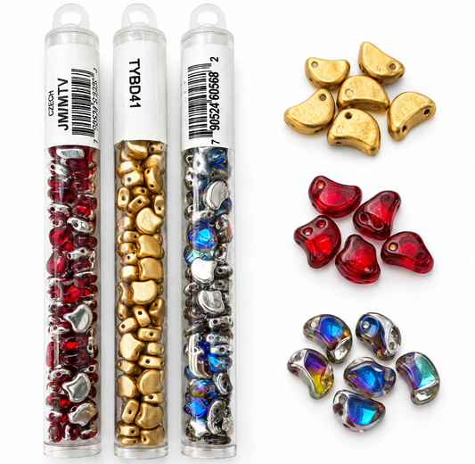 Czech Glass Beads – Mixed Colours – 3 Tubes