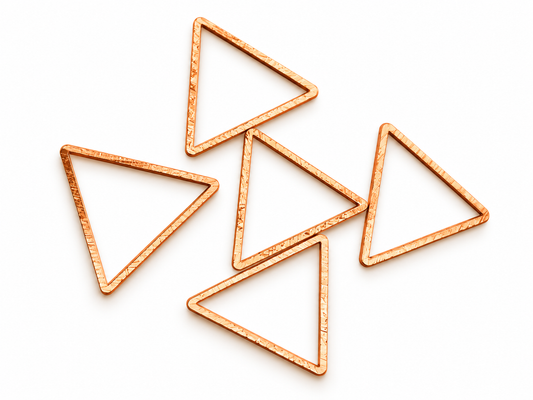 Open Triangle Jewellery Frames – Copper/Rose Gold Colour – 5 Pieces