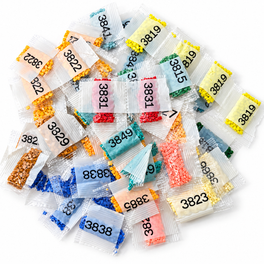 Diamond Painting Square Drills – Mixed DMC 3800 Series – Assorted Colours