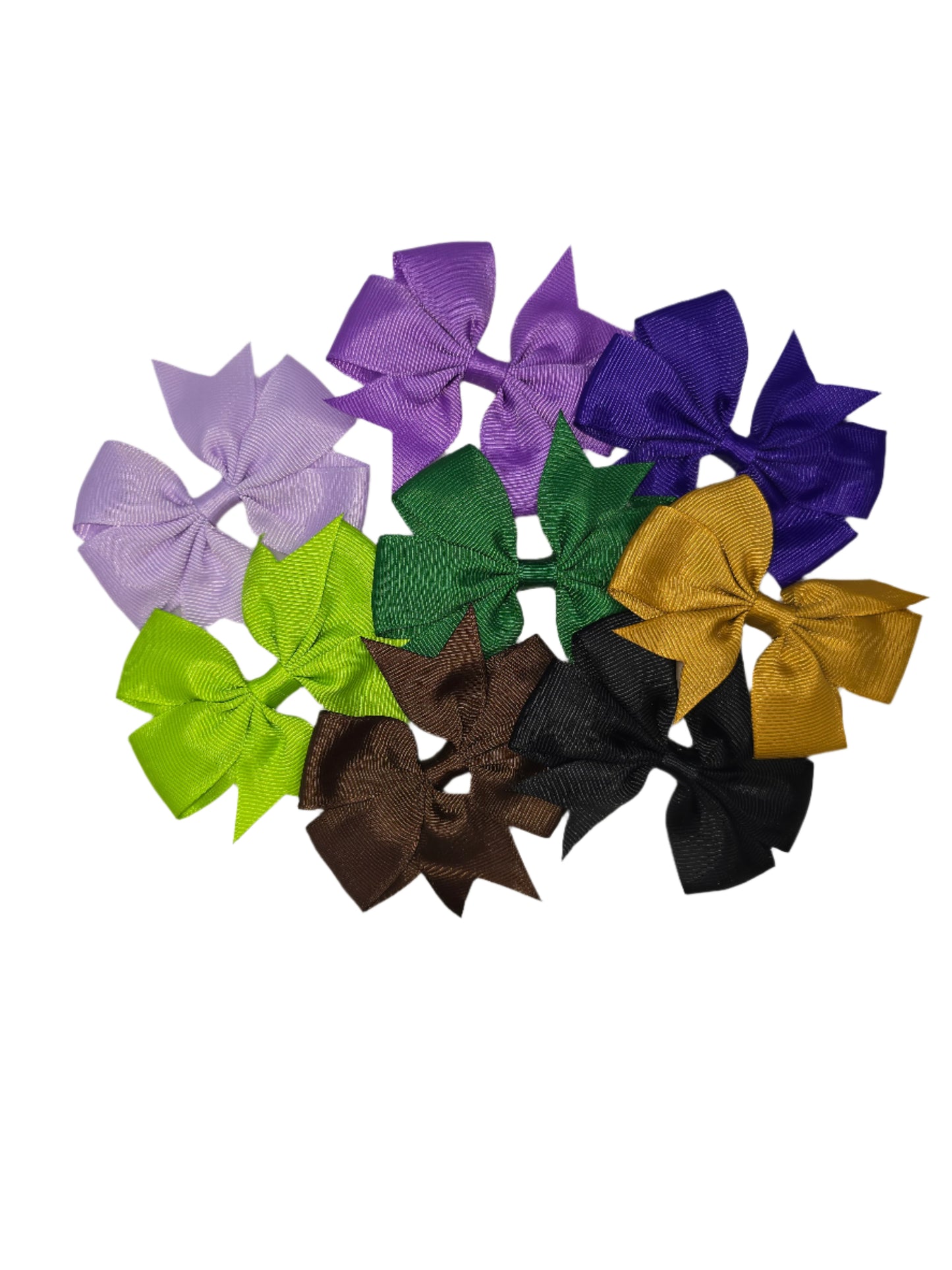 Small hair bows darker colours