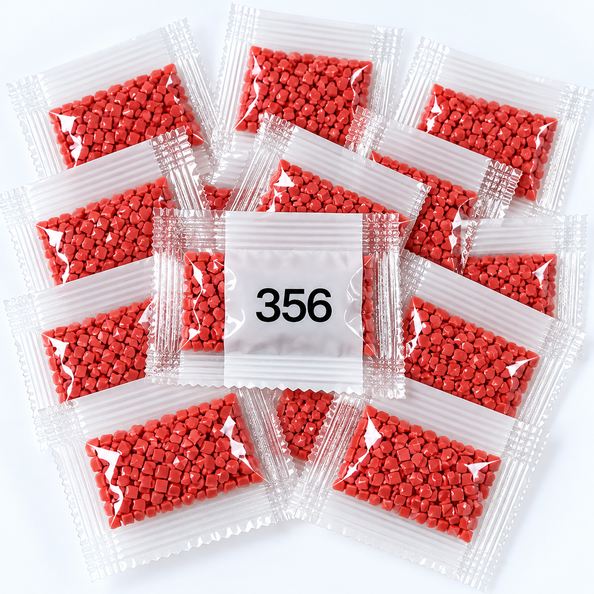 DMC 356 Coral Pink Square Diamond Painting Drills – 13 Bags