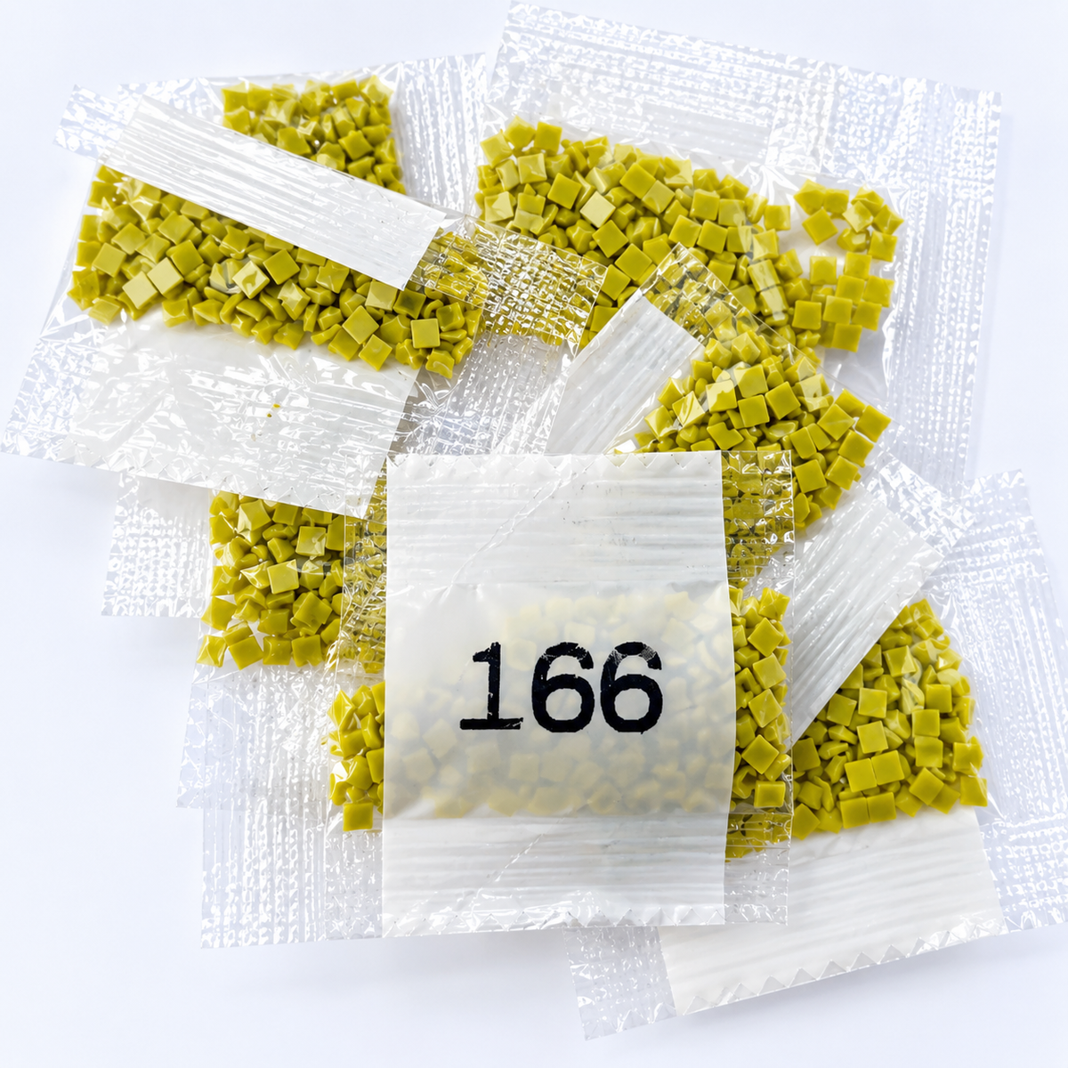 DMC 166 Yellow Green Square Diamond Painting Drills – 7 Bags