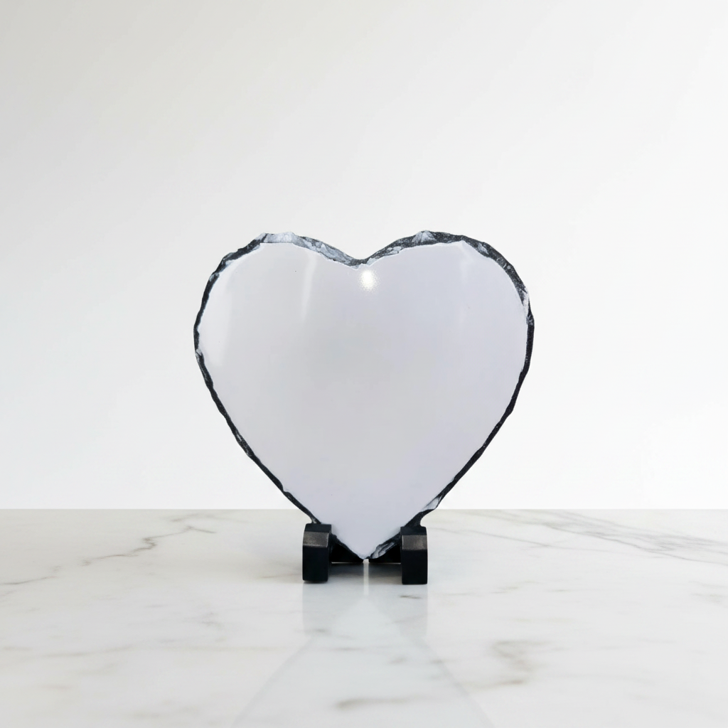 Small Heart Photo Slate - Marble