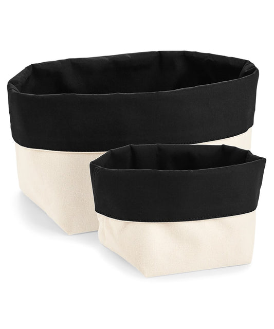 Reversible canvas organiser black