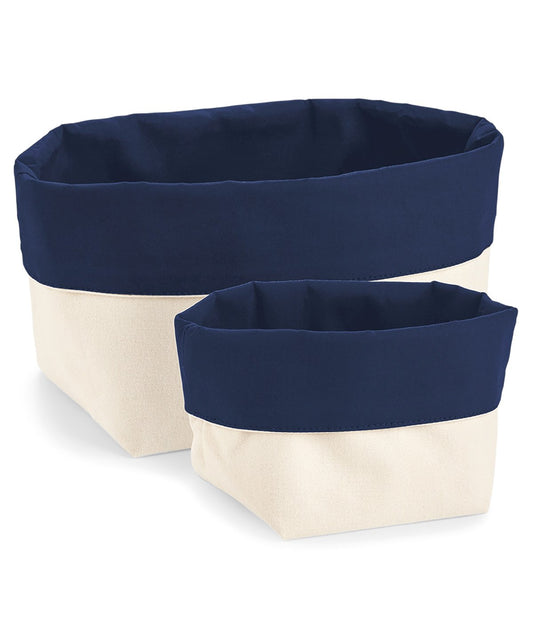 Reversible canvas organiser blue
